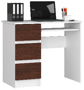 PC stolík Benicio  (biela + wenge) (L)