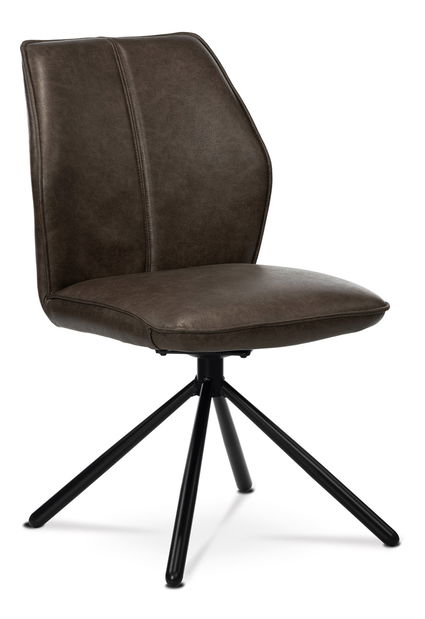 Jedálenská stolička Herbia-397-BR3 (tmavohnedá + čierna)