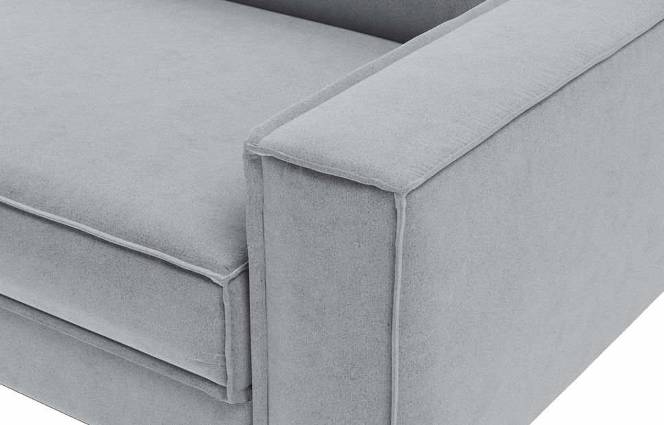 Pohovka trojsedačka Spary E (hmlistá sivá + orech)