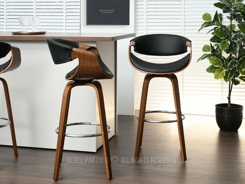 Stolica Bjorn H (tamni orah + orah-krom)