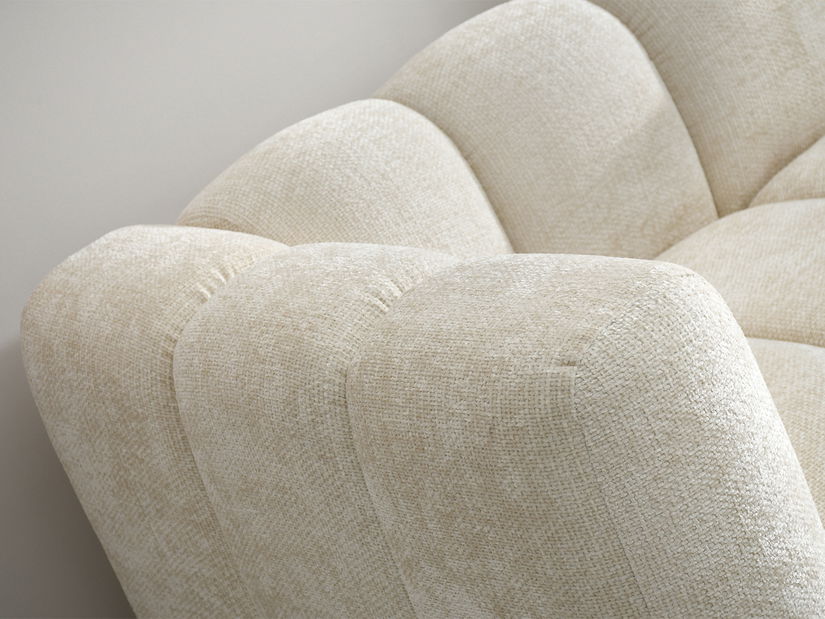 Pohovka dvojsedačka Ocupan (krémová + čierna)