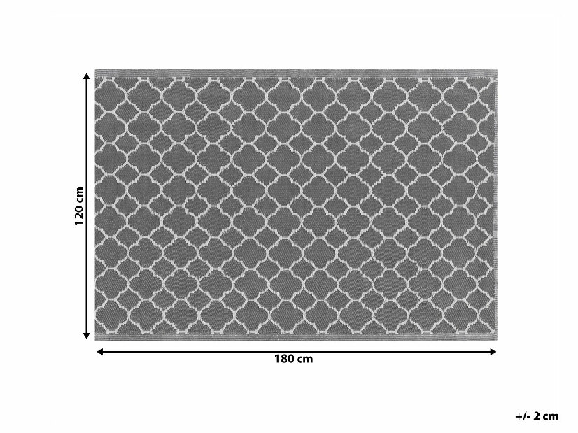 Koberec 120x180 cm SURKE (polypropylén) (sivá)