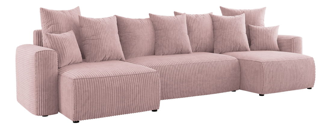 Kutna garnitura Denia U (puderasto ružičasta)