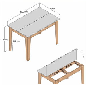 Jedálenský stôl Kiwi (orech)
