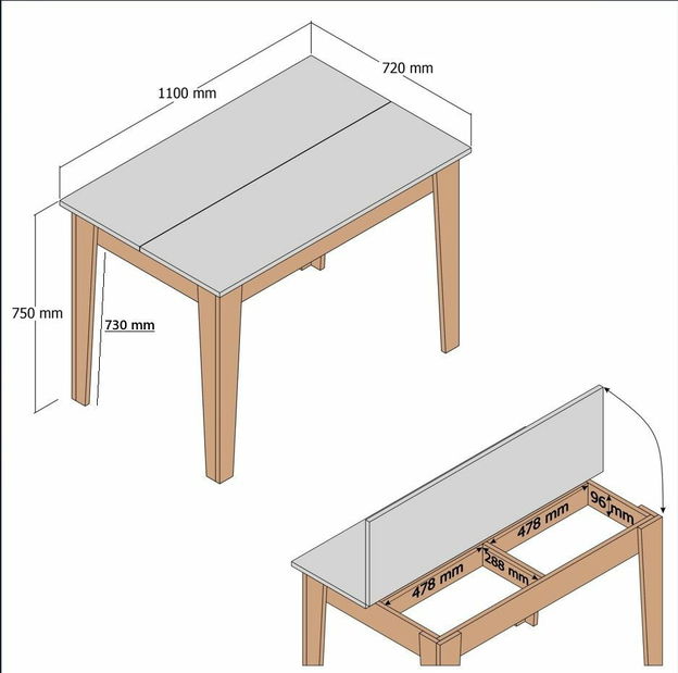 Jedálenský stôl Kiwi (orech)