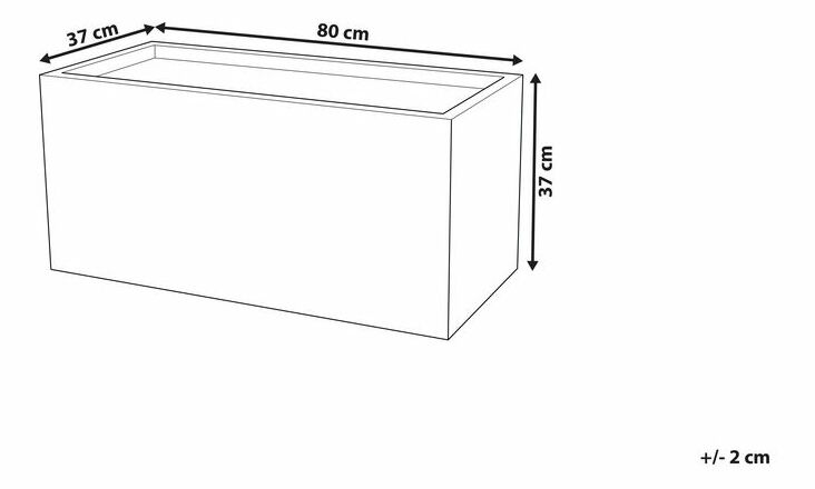 Kvetináč MIMA 37x80x38 cm (MGO) (biela)