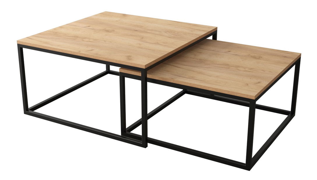 Tolóajtó 90 cm Sharlene Y (szonoma tölgy + matt fehér + fekete)