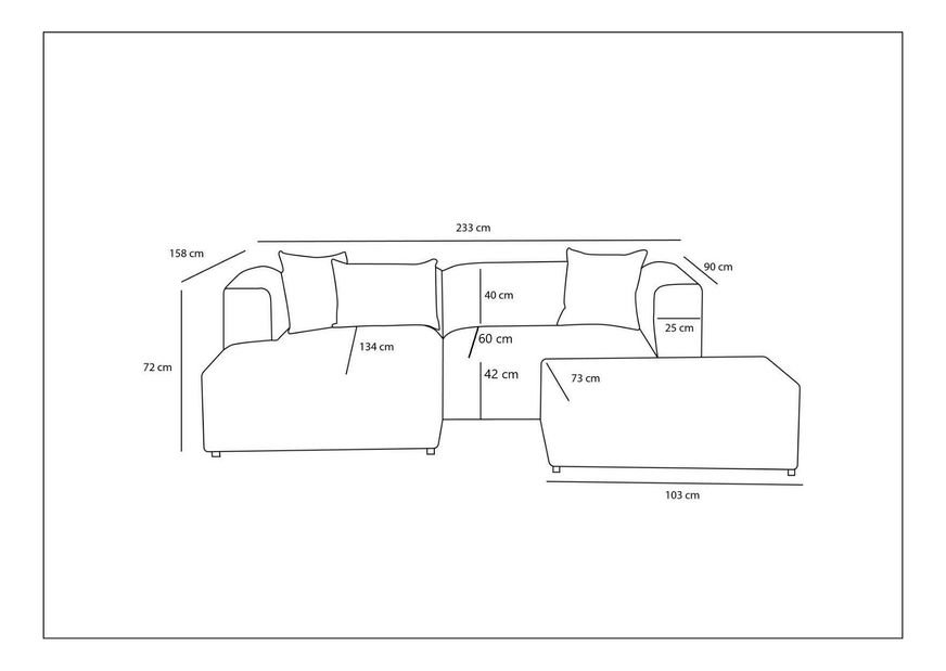 Rohová sedacia súprava Lillybeth (P) (krémová)
