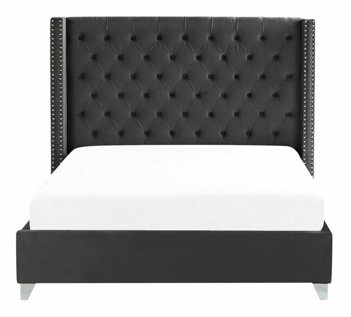 Manželská posteľ 180 cm Lubbka (čierna) (s roštom)