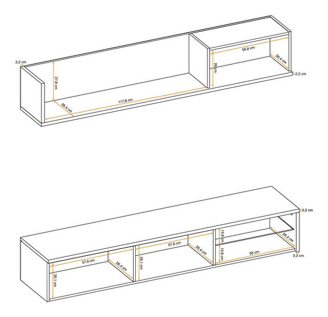 Set za dnevni boravak Dalton RSW DL (hrast sterling + bijela mat)