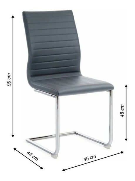 Set 4ks. Jedálenských stoličiek Otila (ekokoža sivá) *výpredaj