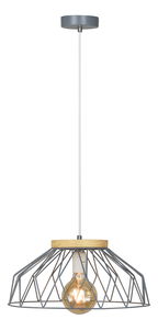 Lampă suspendată Tarok (gri + natural)