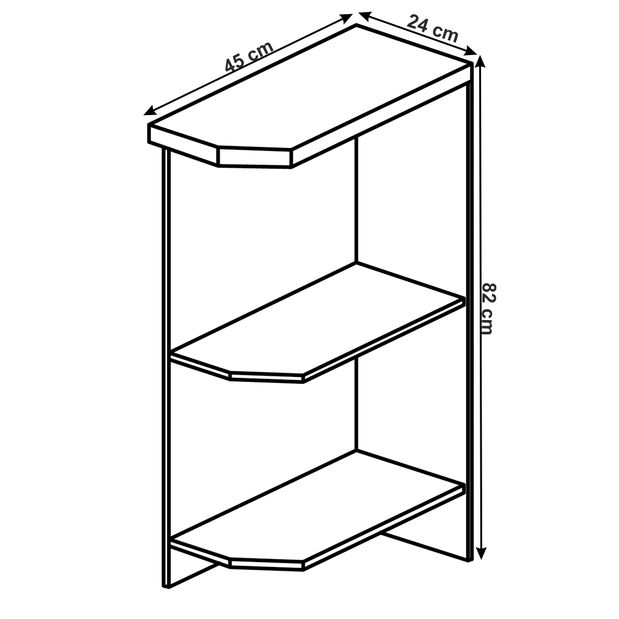 Dulap inferior de bucătărie D25PZ Lanaya (Alb) (D)