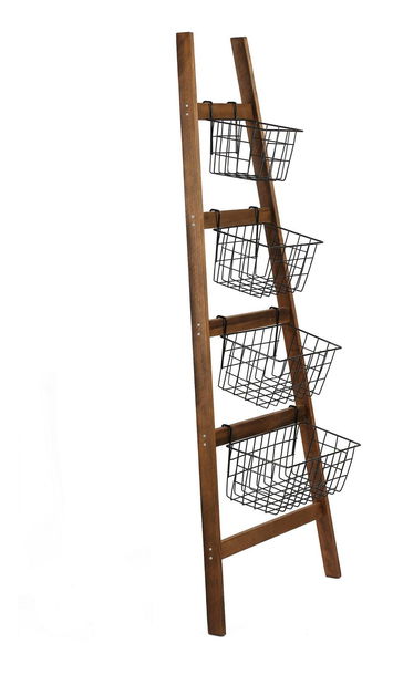 Košíkový stojan Benebu (dub + čierna)