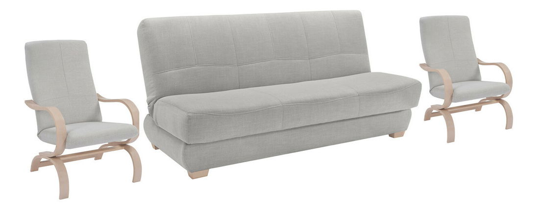 Ülőgarnitúra Astrid 3K + 2x Astrid ES 3+1+1 (szürke)