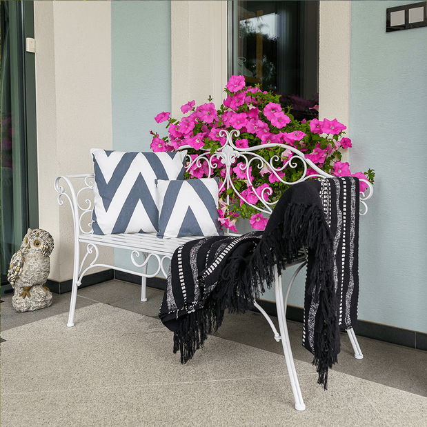 Bancă de grădină Entalia (alb) *vânzare stoc