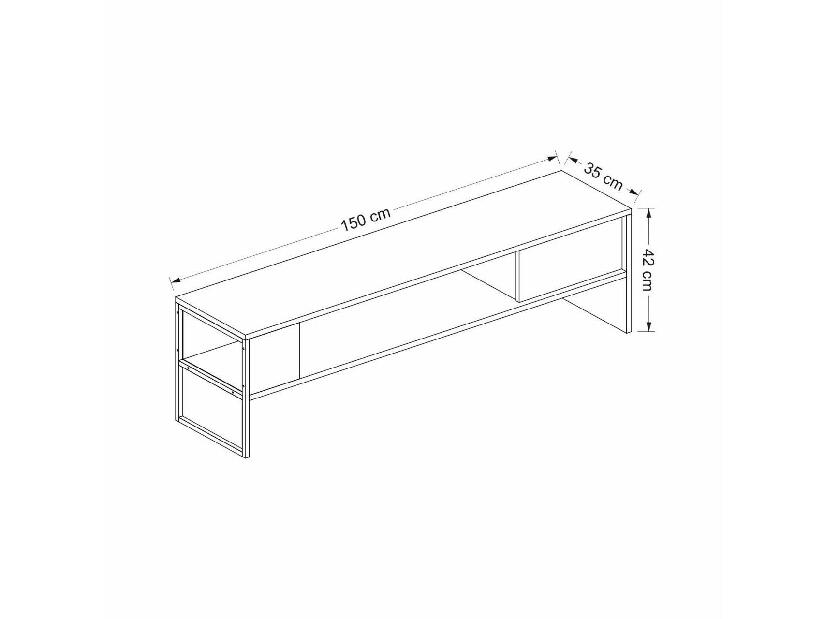 TV stolić/ormarić Bumemu 2 (bijela + crna) 