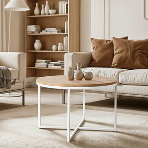 Konferenčný stolík Hubiera (dub zlatý + biela) 