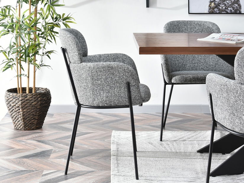 Stolička Baggie K (sivá + čierna)