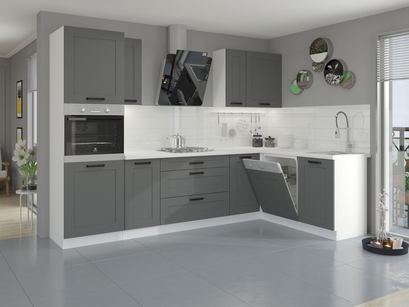 Dulap inferior de bucătărie pentru cuptor Lucid 60 D GAZ BB (Stejar artisan + dustgrey)