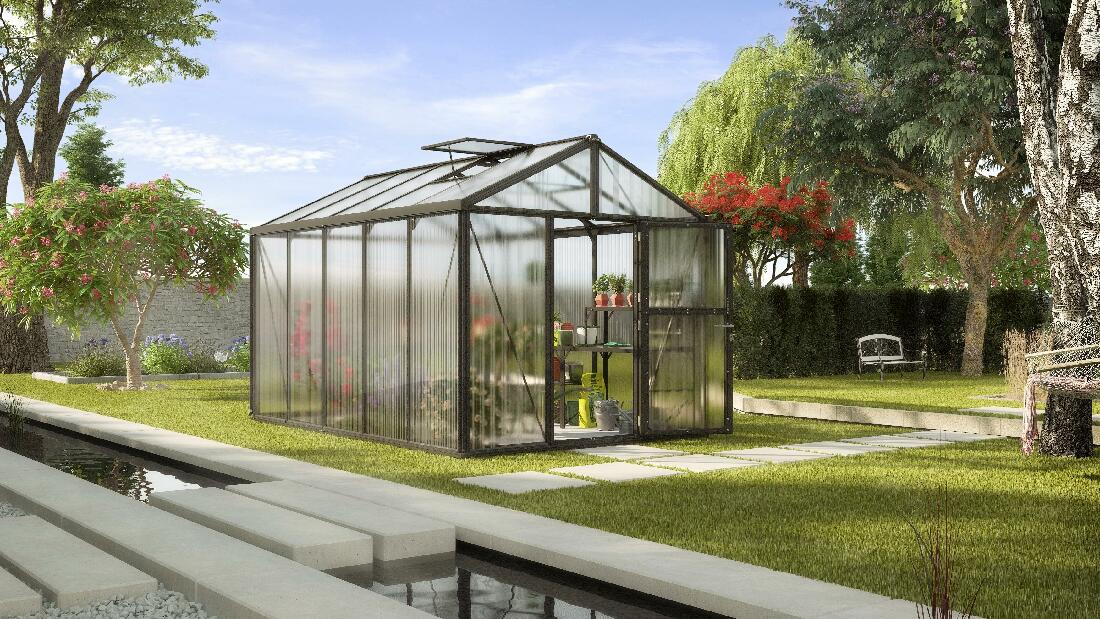 Stil clasic Greenhouse Zeus 10000 (policarbonat + negru)