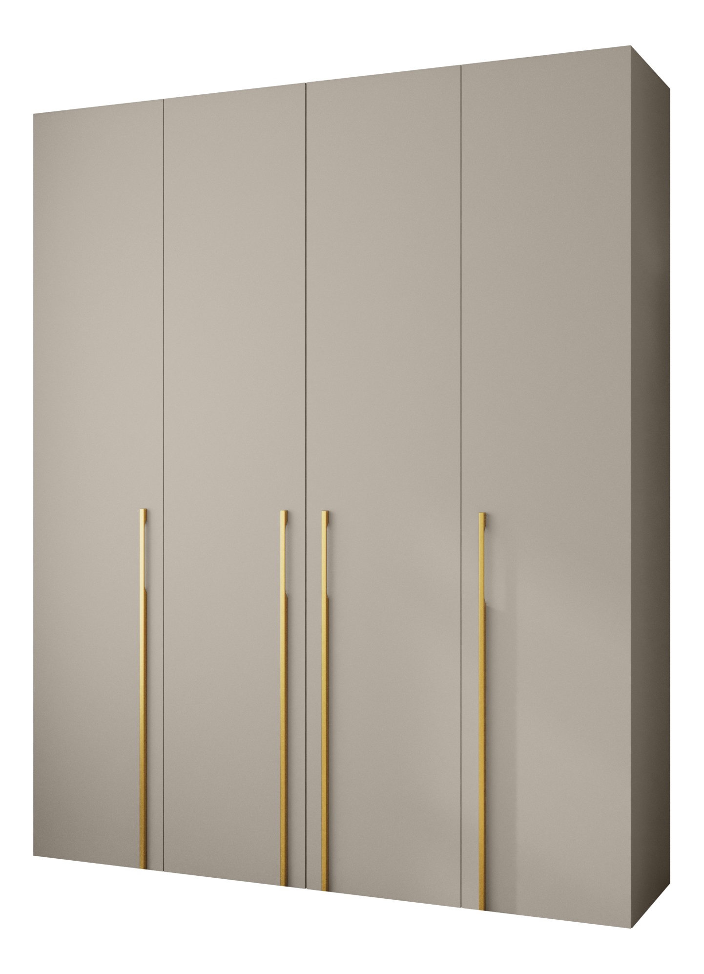 Dulap de haine 200 cm Carmela 50-3 (Cașmir + Auriu)