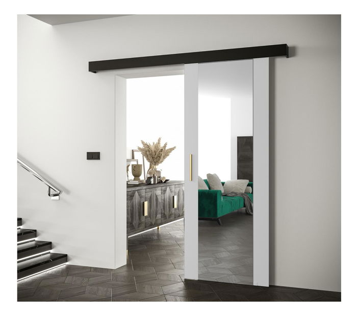 Uși culisante 80 cm Slavdro 2 (alb mat + negru mat)