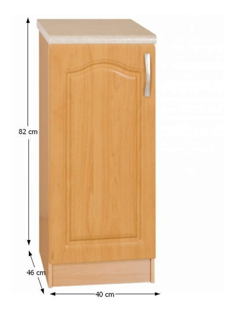 Dolná kuchynská skrinka Leite MDF klasik S40 (L)