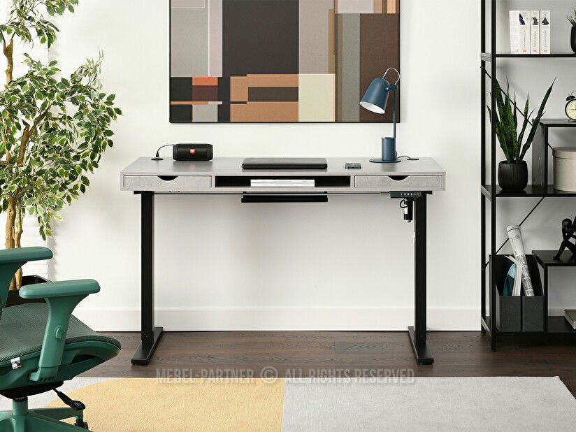 PC asztal Osto 140 (beton + fehér)