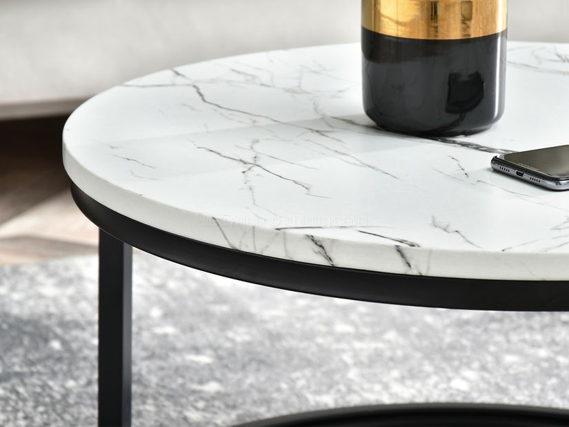 Konferenčný stolík Kolja Stolik S (biela + čierna)