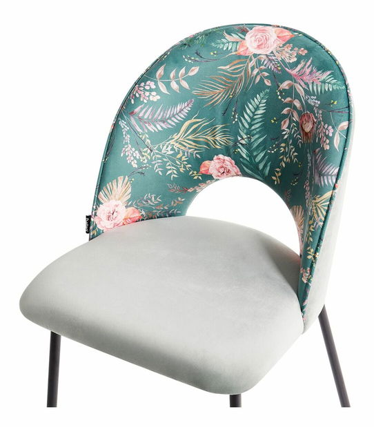 Set 2 ks. jedálenských stoličiek CAVEL (látka) (zelená)