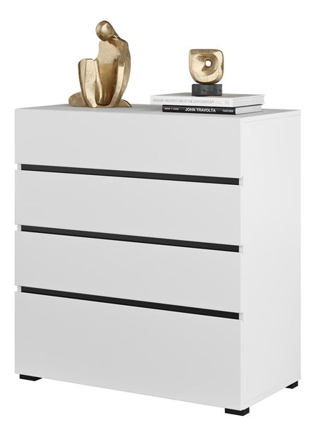 Komód Crossroad S28 (fehér + fekete)