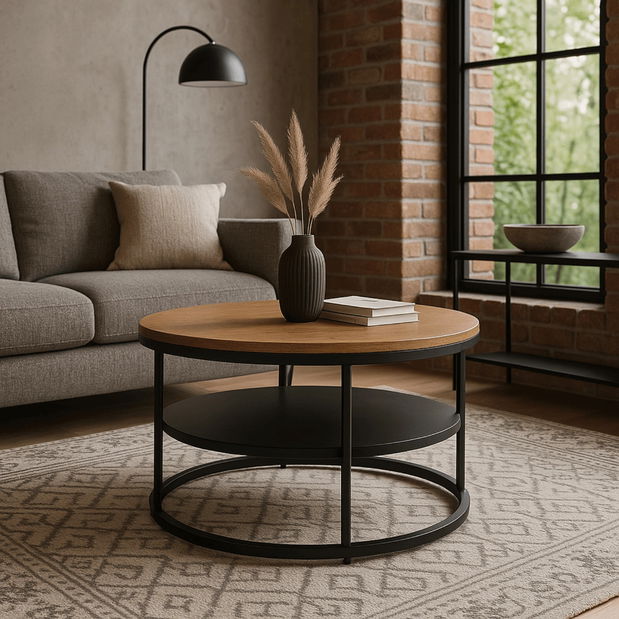 Dohányzóasztal Blanquendo (tölgy + fekete) 