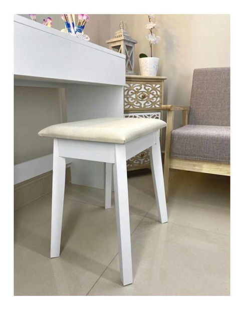 Taburete Retro (Alb + bej)