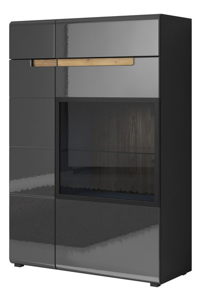 Vitrină Hayle Typ 44 (gri + gri lucios)