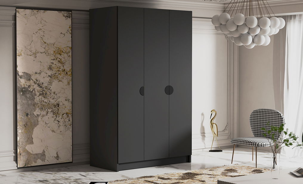 Ruhásszekrény Cama (fekete)