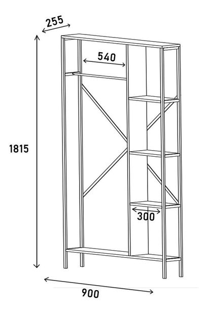 Regál Trijulo (borovica atlantická) 
