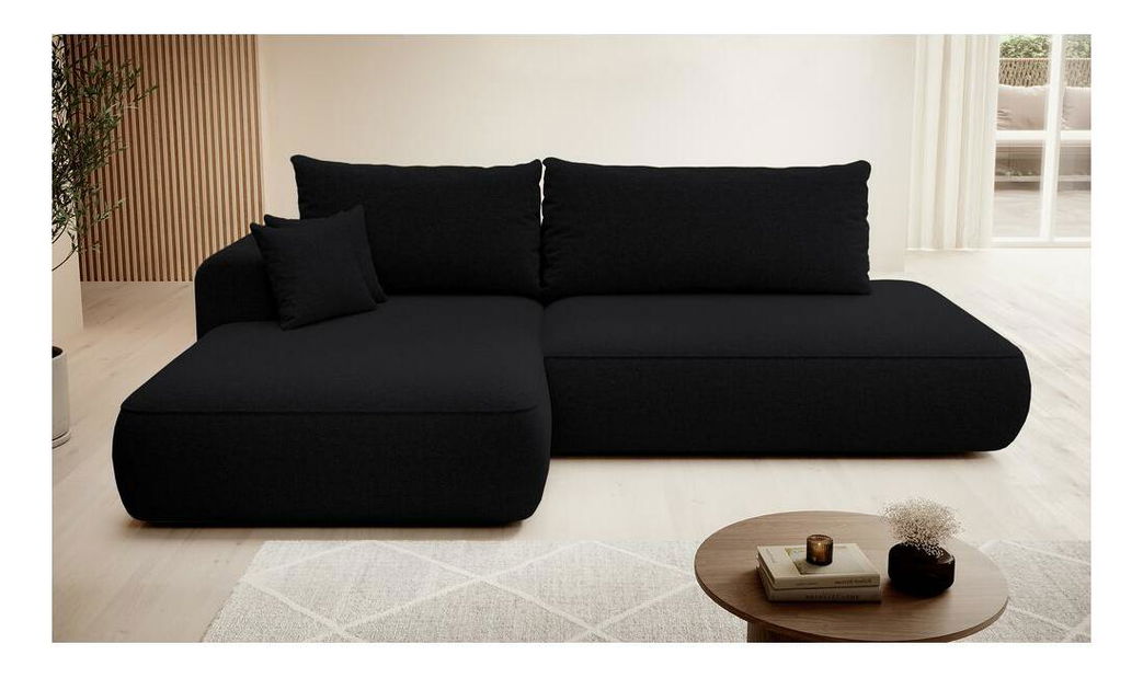 Sarokkanapé Fergie (B) (fekete + fekete)