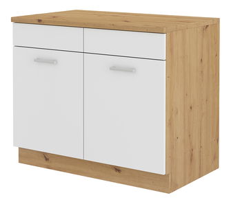 Dolná kuchynská skrinka pod umývadlo Meruna SPUB 100 ZAP (artisan + biela)