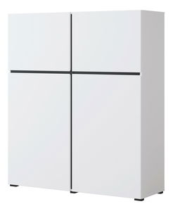 Comodă Crossroad W76 (negru + alb)