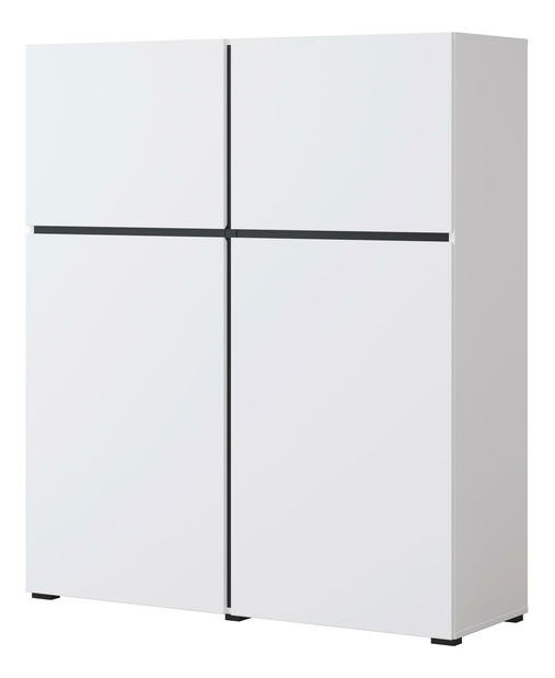 Komoda Crossroad W76 (crna + bijela)