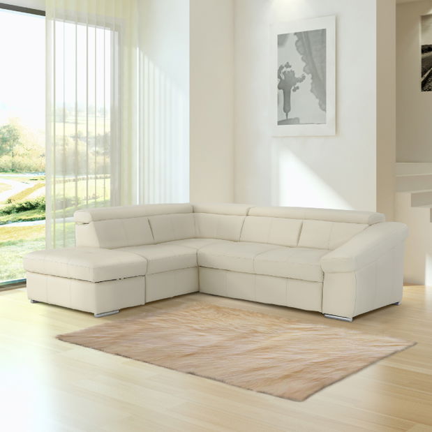 Kožená rohová sedačka Valmys (L)