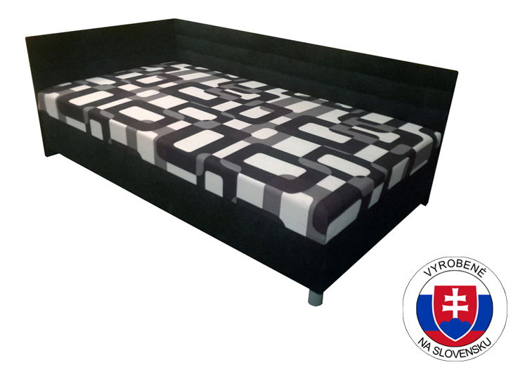 Váľanda Aminda 110 cm čierna, ľavá