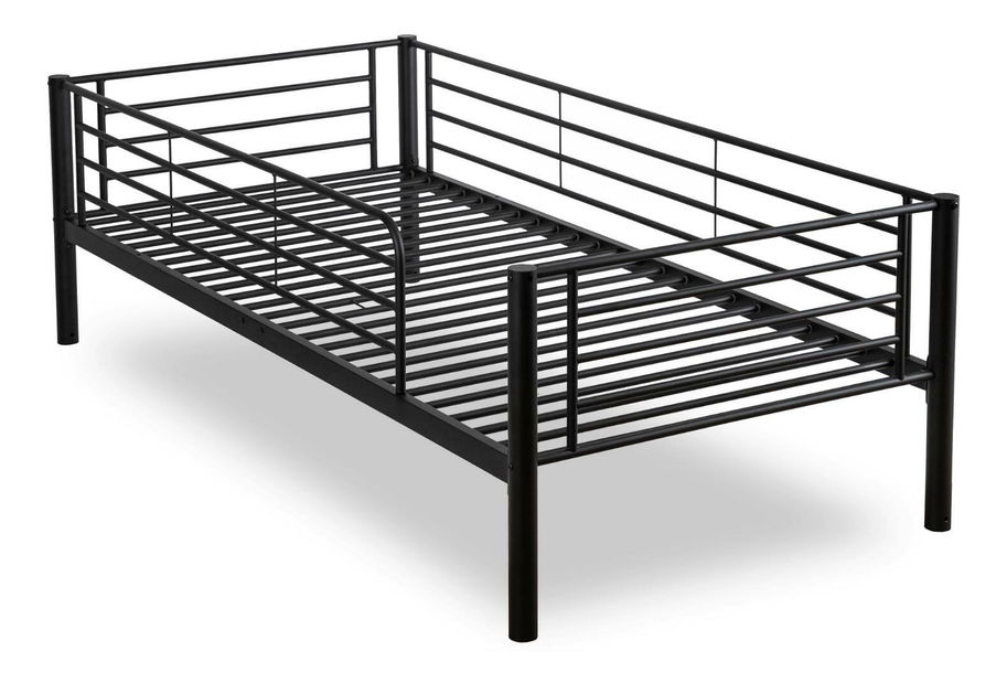 Gyerek emeletes ágy 90 cm Riverside (fekete) (ágyráccsal)