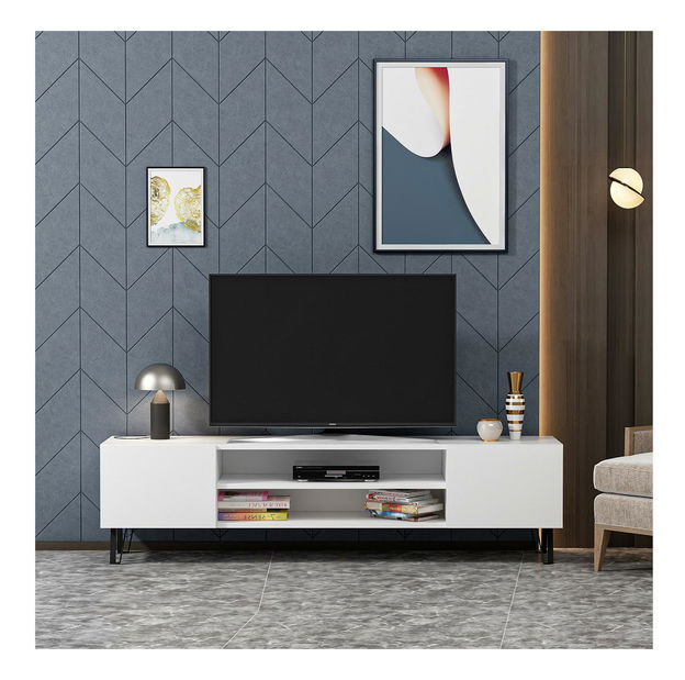 TV stolík/skrinka Sasimu (biela) 