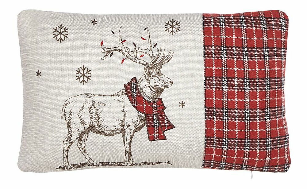 Set 2 perne decorative 30 x 50 cm Swen (Alb + roșu)