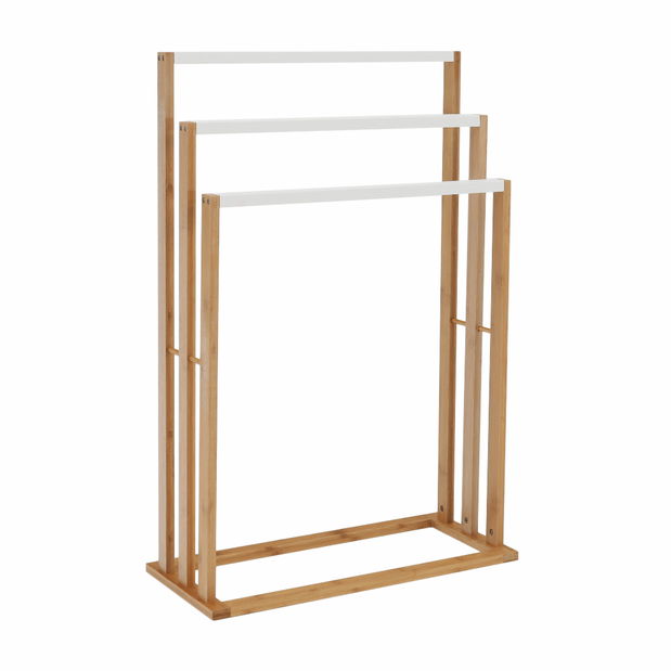 Držač za ručnike Kelum (bijela + bambus)