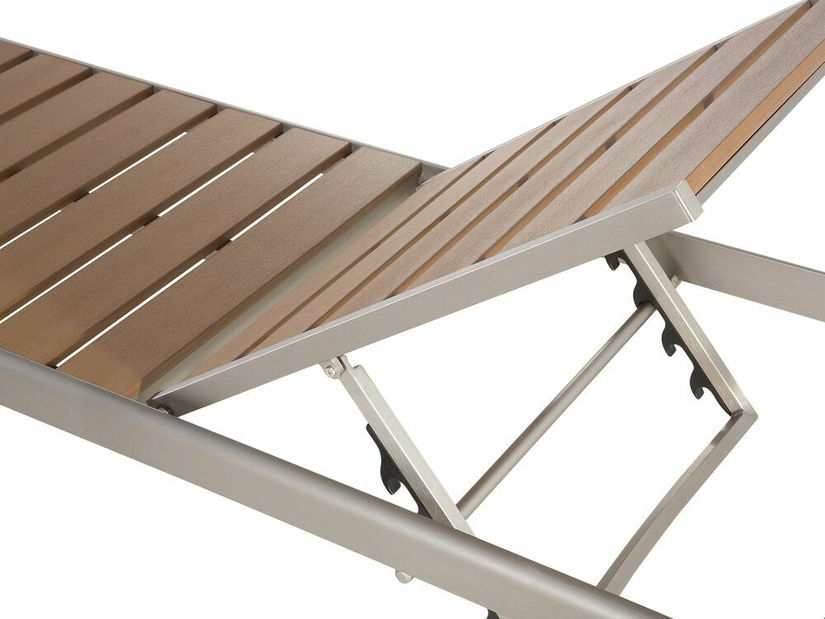 Záhradné lehátko Nermo (svetlé drevo)
