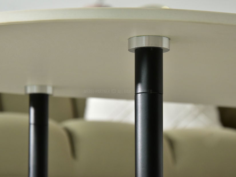 Măsuță de cafea Lamka (marmură albă + negru)