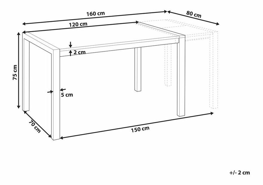 Étkezőasztal Lenza (világos fa)